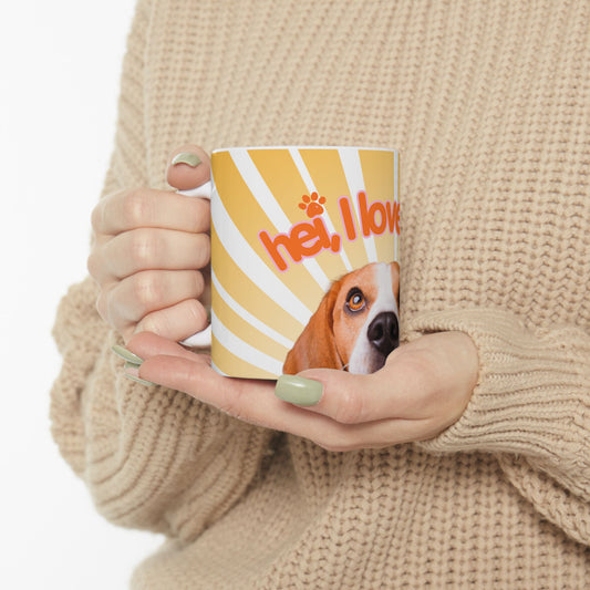 Coffee Mug – 11oz Hey, I Love You” Dog 🐶💖